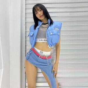 Pony Stone Jean Shorts in Medium LaLisa K-pop